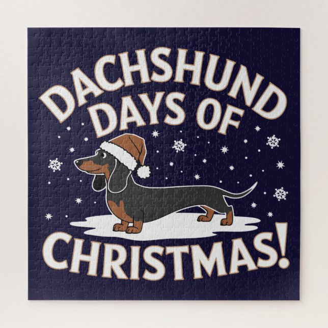 Weihnachtsfeiertage in der Dackel! Puzzle (Vertikal)