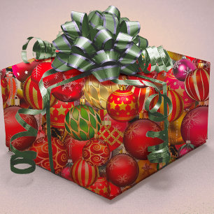 Weihnachtsfeiertage in rotem Gold Geschenkpapier