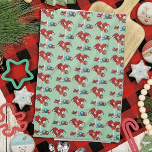 Weihnachtsfeiertage Joy Dragon Geschirrtuch