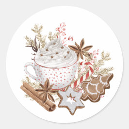Weihnachtsfeiertage-Leckereien Runder Aufkleber