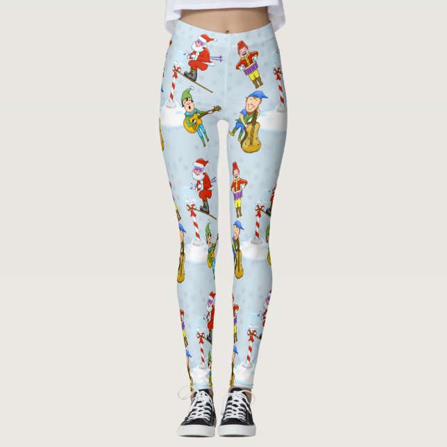 Weihnachtsfeiertage Leggings (Vorderseite)
