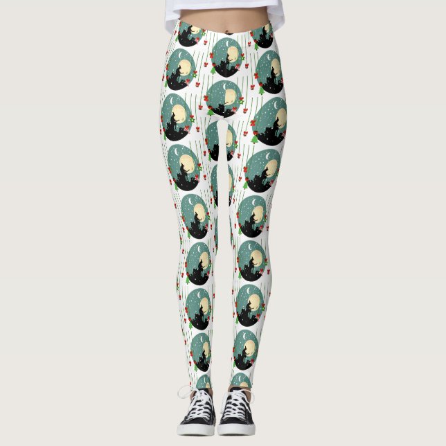 Weihnachtsfeiertage Leggings (Vorderseite)