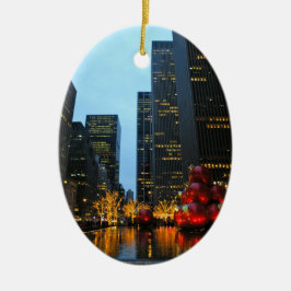 Weihnachtsfeiertage Lights New York City Keramikornament
