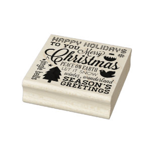 Weihnachtsfeiertage Linsen Rubber Kunst Briefmarke Gummistempel