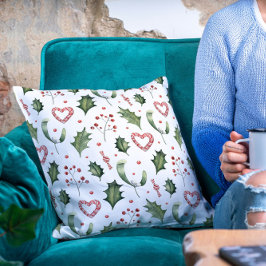 Weihnachtsfeiertage Mistletoe Holly Candy Canes Kissen