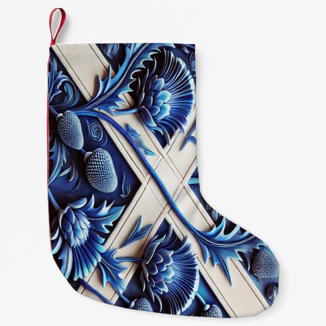 Weihnachtsfeiertage mit schottischen Strümpfen Kleiner Weihnachtsstrumpf (Vorderseite)