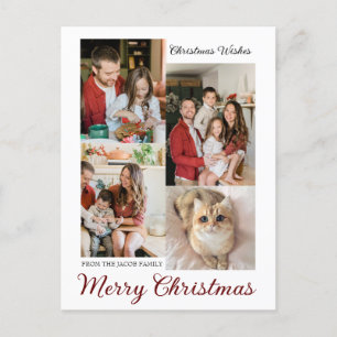 Weihnachtsfeiertage Moderne Fotografie Feiertagspostkarte