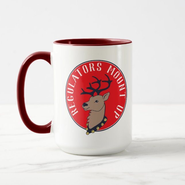 Weihnachtsfeiertage Mount Up Reindeer Tasse (Links)