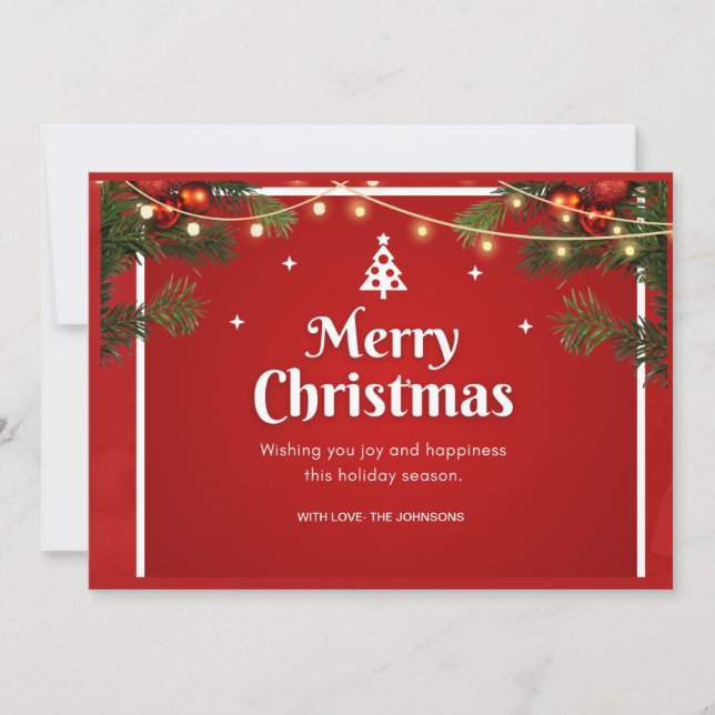 Weihnachtsfeiertage Nichtfoto Grüne Vintag Feiertagskarte (Vorderseite)