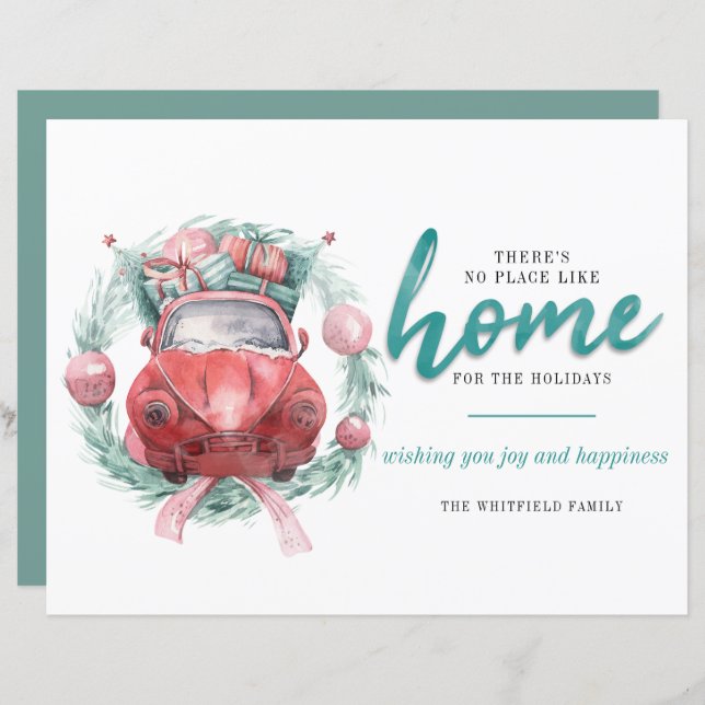 Weihnachtsfeiertage ohne Ort wie Zuhause (Vorne/Hinten)