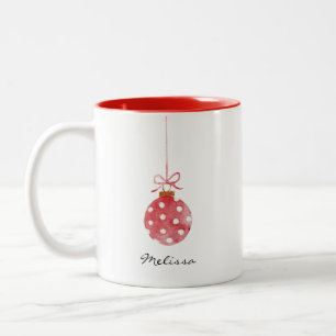 Weihnachtsfeiertage Personalisiert Zweifarbige Tasse