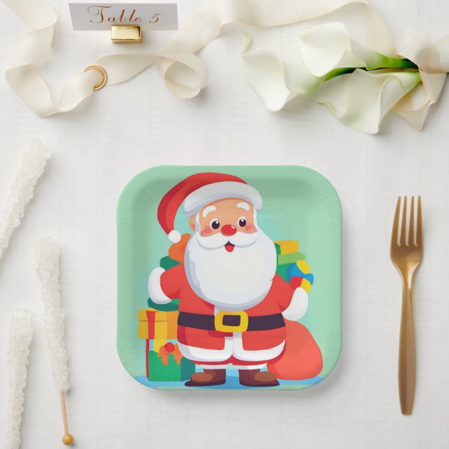 Weihnachtsfeiertage-Platte Pappteller (Hochzeit)