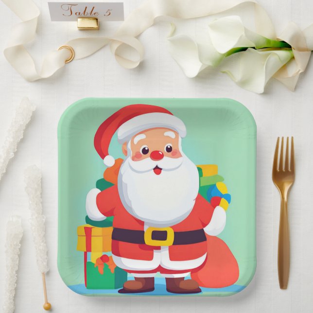 Weihnachtsfeiertage-Platte Pappteller (Hochzeit)