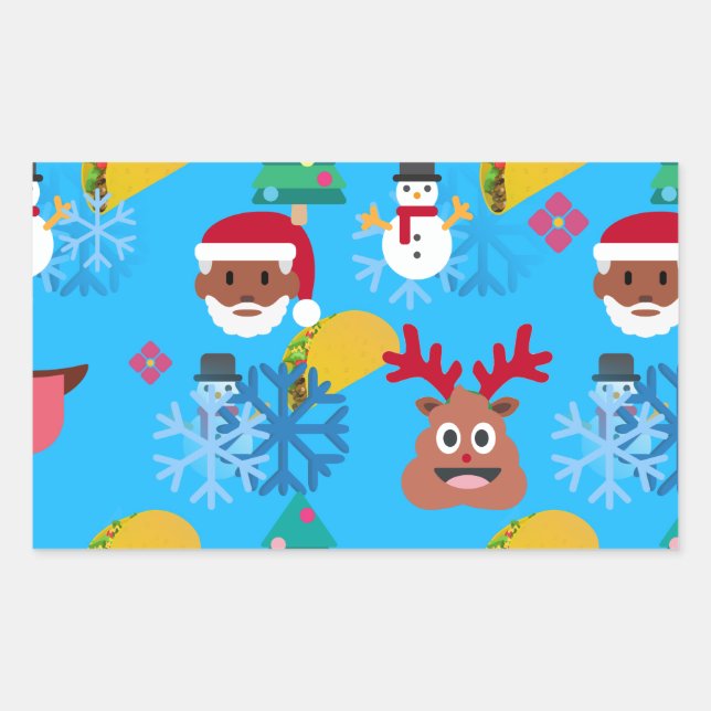 Weihnachtsfeiertage Rechteckiger Aufkleber (Vorderseite)