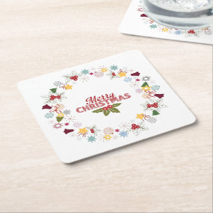 Weihnachtsfeiertage Rechteckiger Pappuntersetzer