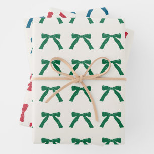 Weihnachtsfeiertage Rot-Blau-Bucht Urlaub Geschenkpapier Set