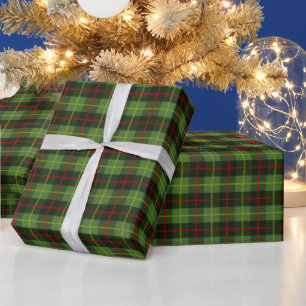 Weihnachtsfeiertage Rot und Grün Kariert Geschenkpapier