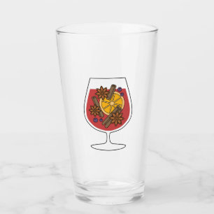 Weihnachtsfeiertage Rotweinwürfel Glas