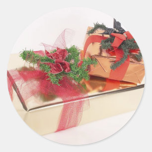 Weihnachtsfeiertage Runder Aufkleber