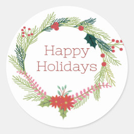 Weihnachtsfeiertage Runder Aufkleber