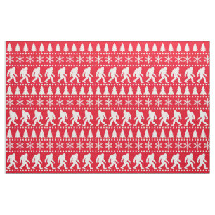 Weihnachtsfeiertage Sasquatsch Print Stoff