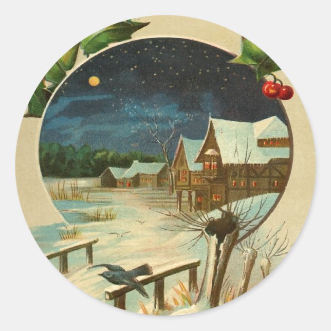 Weihnachtsfeiertage Sticker (Vorderseite)