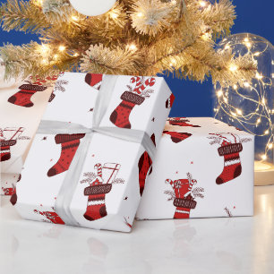 Weihnachtsfeiertage Strümpfe Geschenkpapier