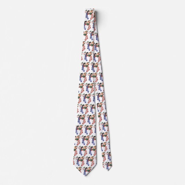 Weihnachtsfeiertage Strümpfe mit Niedlichen Kinder Krawatte (Vorderseite)