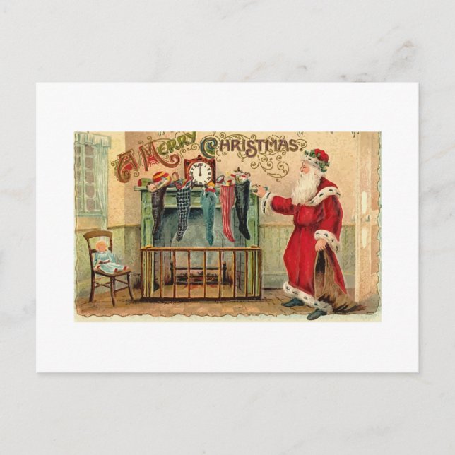 Weihnachtsfeiertage Strümpfe Postkarte (Vorderseite)