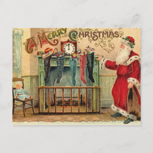 Weihnachtsfeiertage Strümpfe Postkarte