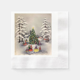 Weihnachtsfeiertage Szene Napkins Serviette