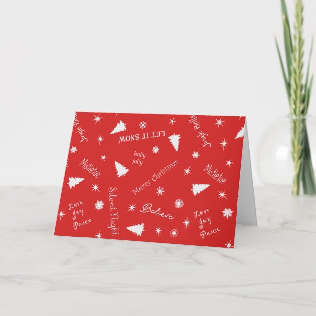 Weihnachtsfeiertage Typografie Feiertagskarte (Vorderseite)