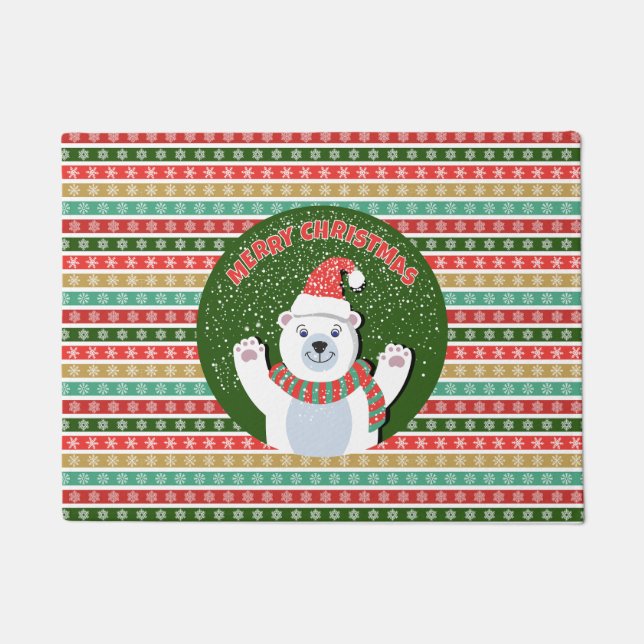 Weihnachtsfeiertage und -farben fußmatte (Vorderseite)