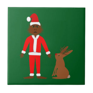 Weihnachtsfeiertage und Jackalope Fliese
