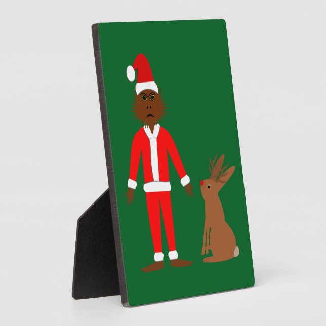 Weihnachtsfeiertage und Jackalope Fotoplatte (Seite)