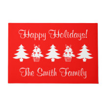 Weihnachtsfeiertage Weihnachten Bäume Rote weiße T