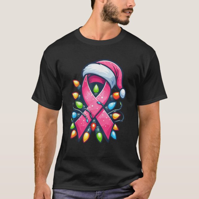 Weihnachtsfeiertage Weihnachtsmannmütze Rosa Weihn T-Shirt (Vorderseite)