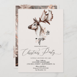 Weihnachtsfeiertage Wintertier Einladung