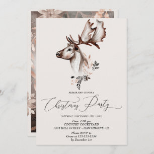 Weihnachtsfeiertage Wintertier Einladung