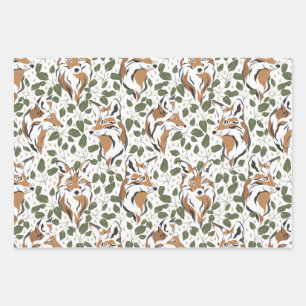 Weihnachtsfeiertage Woodland Tiere Geschenkpapier Set