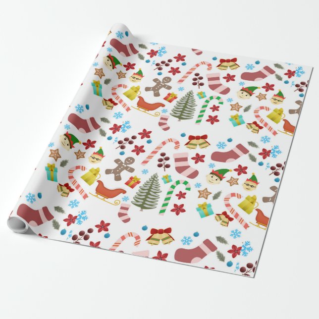 Weihnachtsfeiertage - Wrapping Paper Geschenkpapier (Ungerollt)