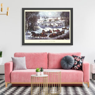 Weihnachtsfeiertage, Zentralpark im Winter Leinwanddruck