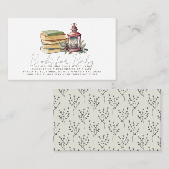 Weihnachtsfeiertagen - Buchanfragen Begleitkarte (Vorne/Hinten)