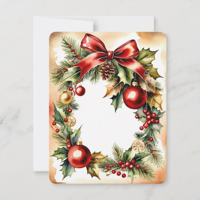 Weihnachtsfeiertagen Feiertagskarte (Vorderseite)