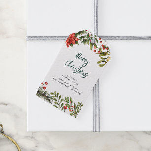 Weihnachtsfeiertagen mit Firmenlogo hinzufügen Geschenkanhänger