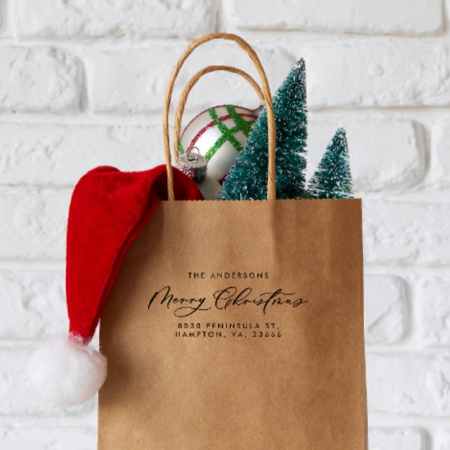 Weihnachtsfeiertagen Moderne, elegante Minimalschr Gummistempel (Von Creator hochgeladen)