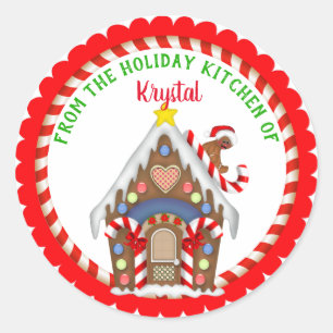 Weihnachtsfeiertags-Backen-Kochen Runder Aufkleber