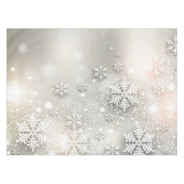 Weihnachtsfeiertags-elegante Schneeflocke Tischdecke