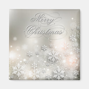 Weihnachtsfeiertags-eleganter Schneeflocke-Magnet Magnet
