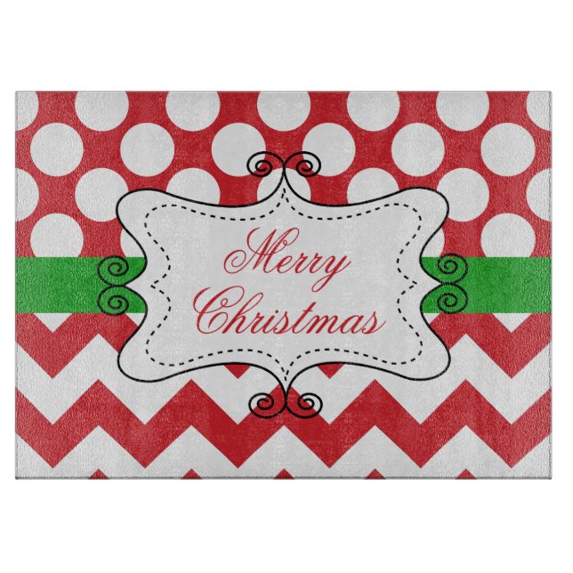 Weihnachtsfeiertags-Familienname Schneidebrett (Vorderseite)